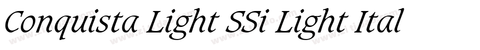 Conquista Light SSi Light Italic字体转换